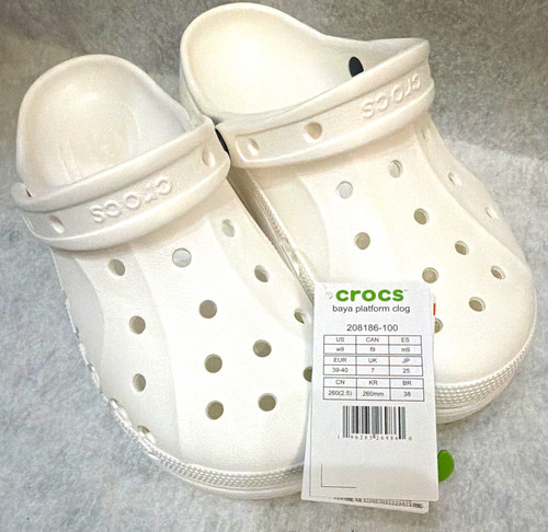 Crocs baya platform clog - baya, white