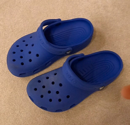 Crocs men blue solid slip - men's,
