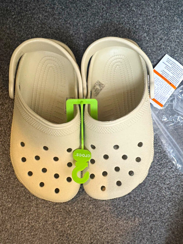 Crocs classic clog beige kids - crocs,