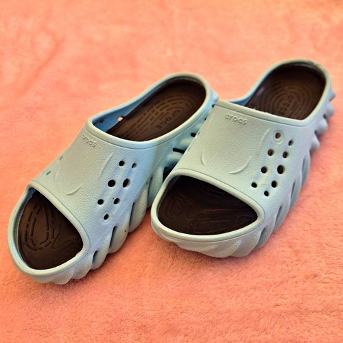 Crocs light blue - light, open